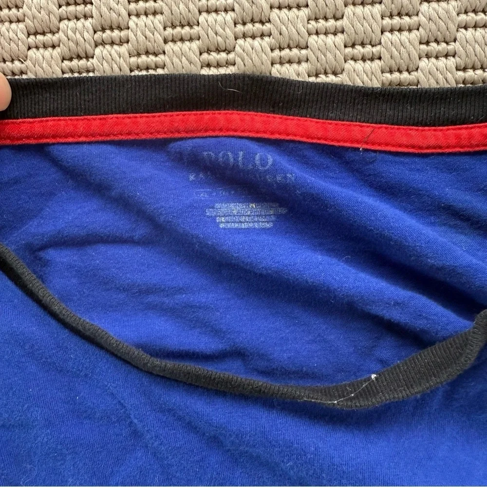 polo ralph lauren racing jersey blue long sleeve ls shirt